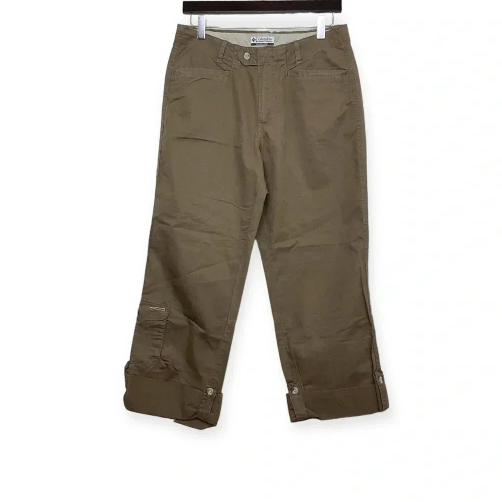 Columbia Brown Khaki Cargo Cotton Pants Size 10